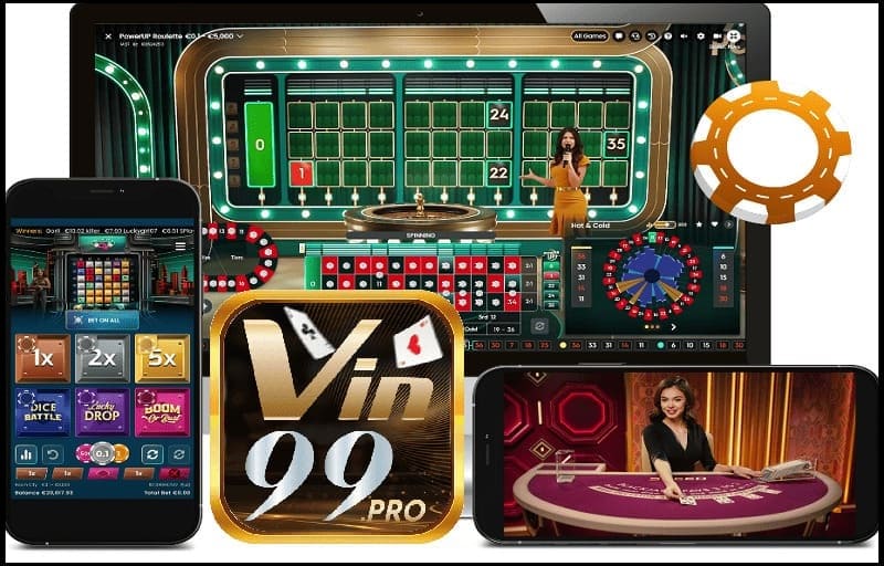 Trải nghiệm Live Casino Vin99 sống động y như thật trên mọi thiết bị.