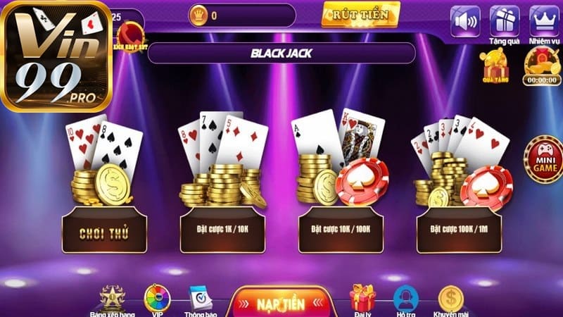 Game bài Vin99 sở hữu giao diện cực chất